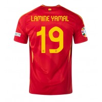 Španielsko Lamine Yamal #19 Domáci futbalový dres ME 2024 Krátky Rukáv